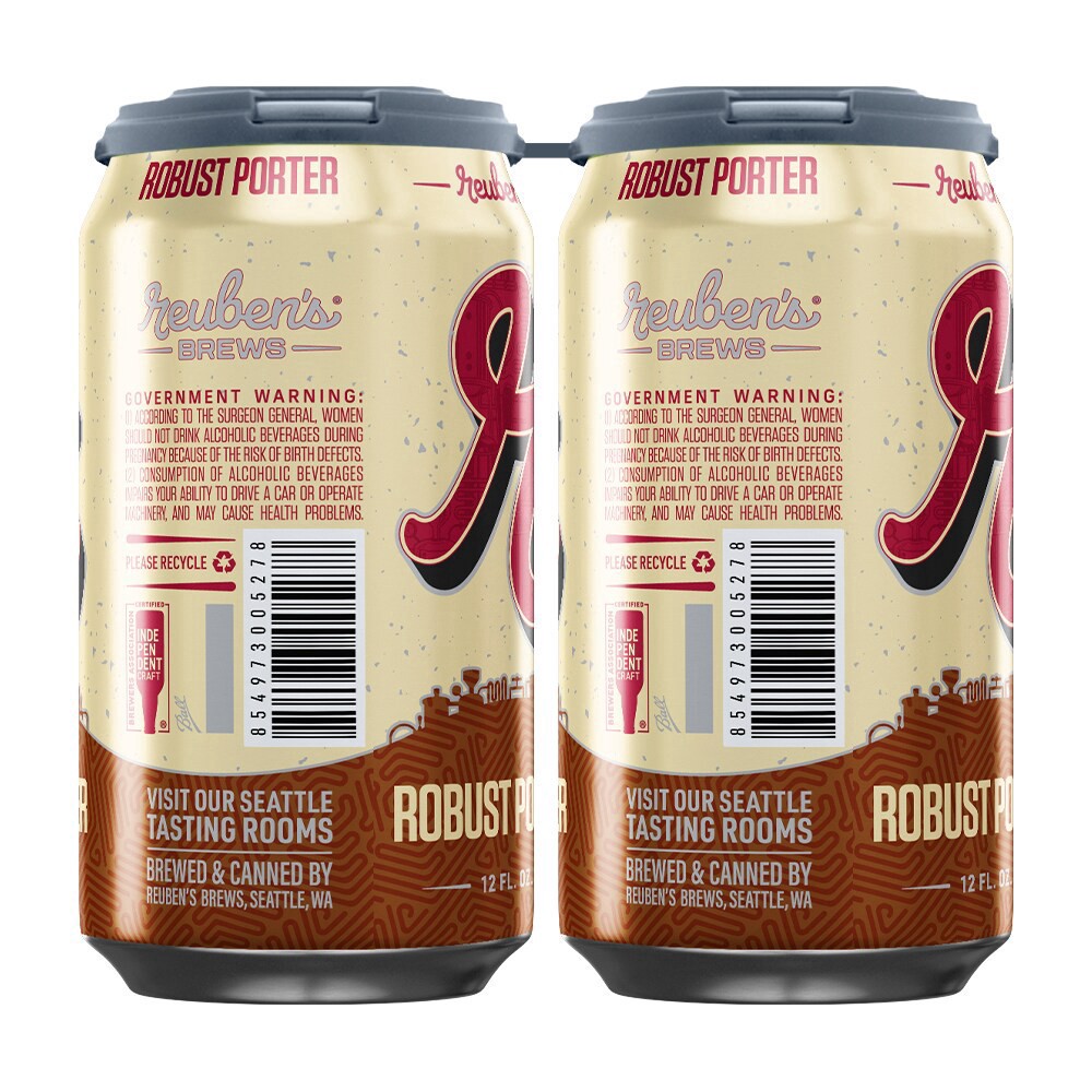 slide 3 of 3, Reuben's Brews Robust Porter, 6  x 12 fl oz
