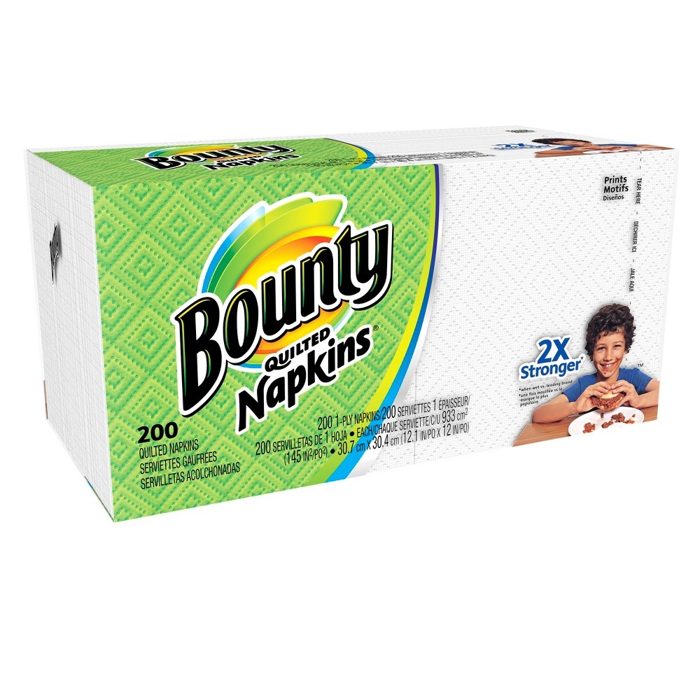 slide 6 of 7, Bounty Quilted White Paper Napkins, 200 ct