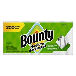 Bounty Paper Napkins, White, 200 Count