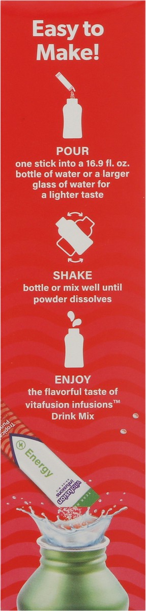 slide 4 of 9, vitafusion Infusions Singles To Go! Energy Tropical Punch Drink Mix - 6 ct, 6 ct