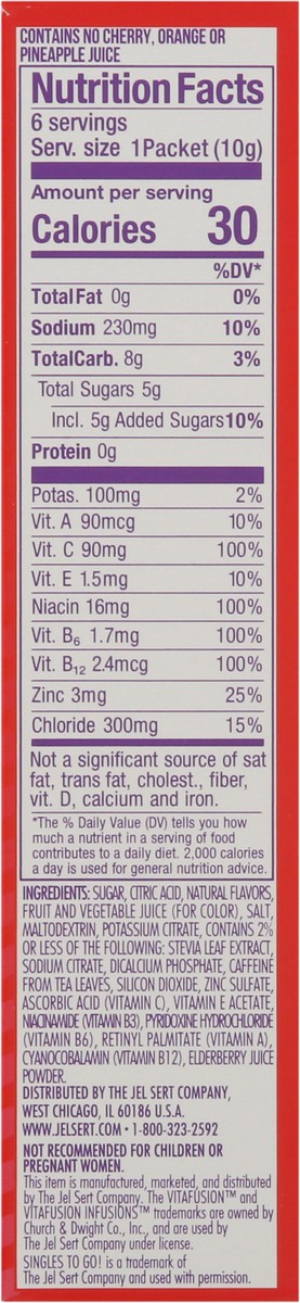 slide 7 of 9, vitafusion Infusions Singles To Go! Energy Tropical Punch Drink Mix - 6 ct, 6 ct