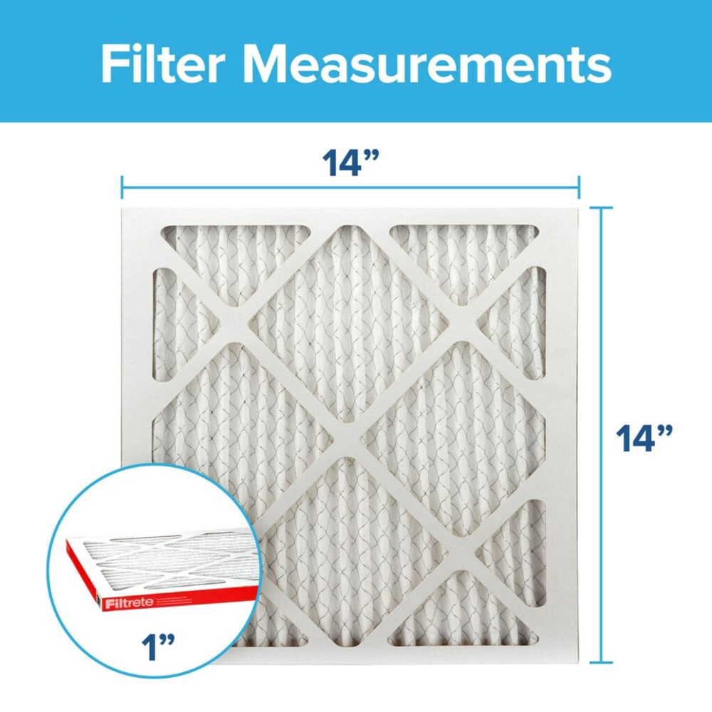 slide 4 of 6, 3M Filtrete Micro Allergen Filter, 14 in x 14 in x 1 in