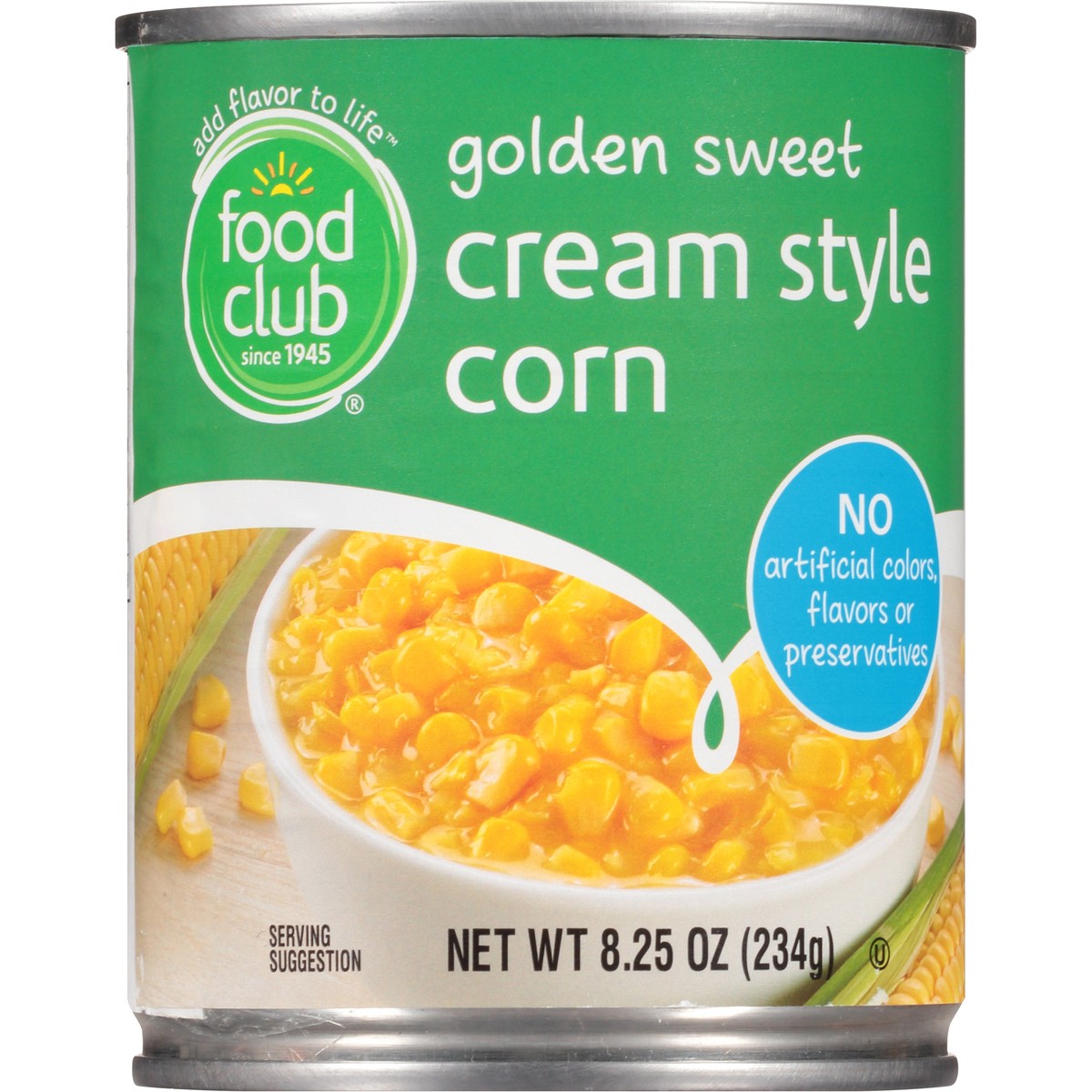 slide 4 of 13, Food Club Golden Sweet Cream Style Corn, 8.25 oz