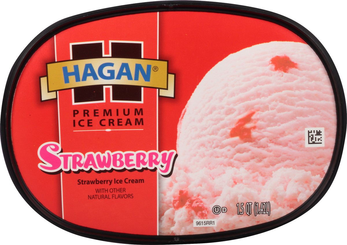 slide 7 of 10, Hagan Strawberry Premium Ice Cream 1.5 qt, 1.5 qt