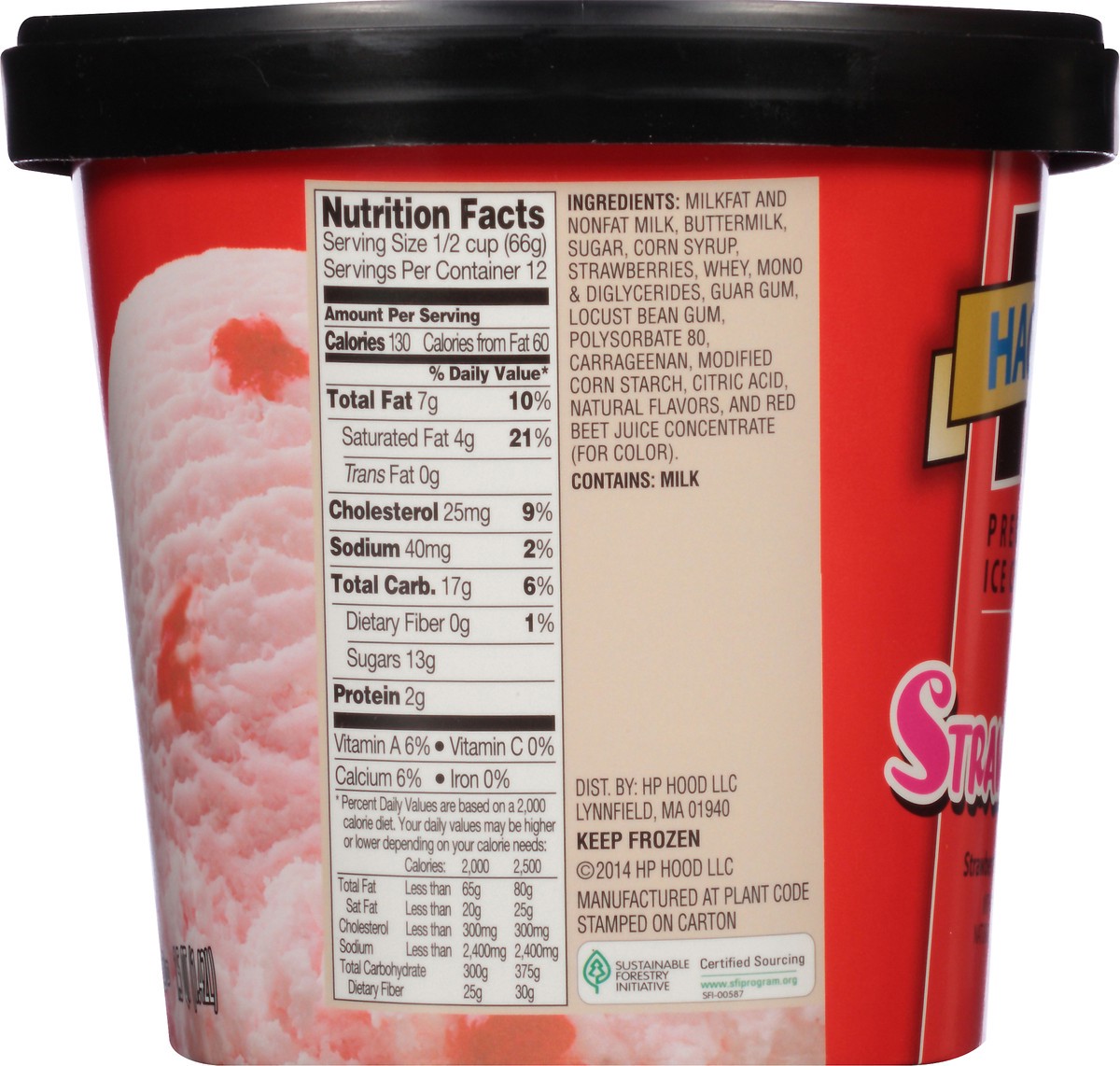 slide 4 of 10, Hagan Strawberry Premium Ice Cream 1.5 qt, 1.5 qt