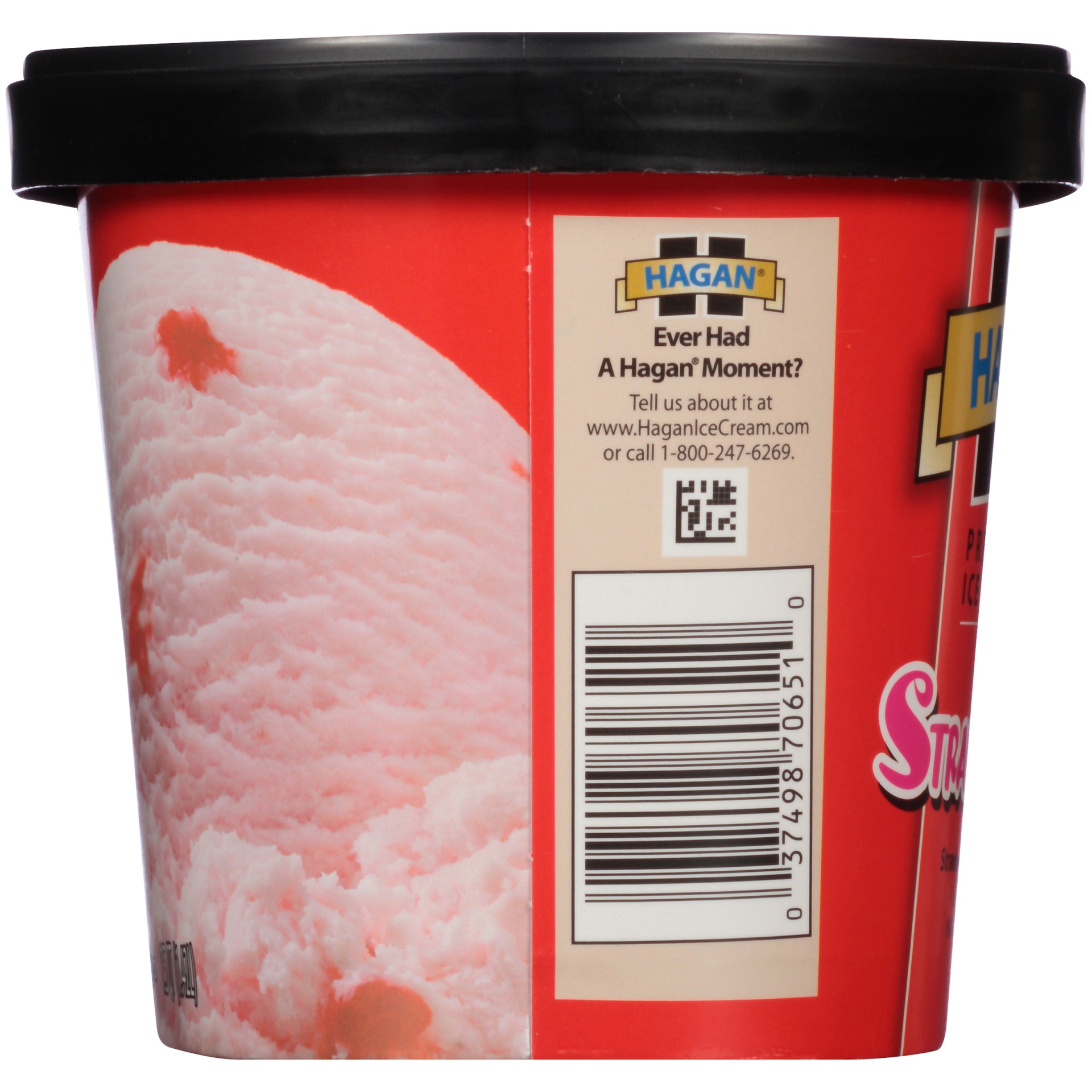 slide 7 of 7, Hagan Strawberry Premium Ice Cream, 1.5 qt