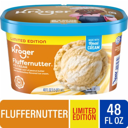 slide 1 of 1, Kroger® Fluffernutter Ice Cream, 48 fl oz