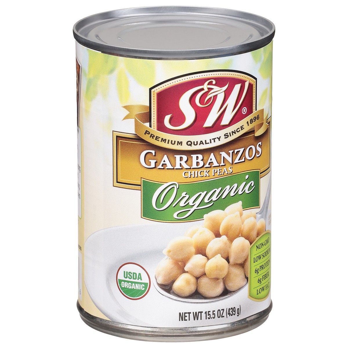slide 10 of 11, S&W Organic Chick Peas Garbanzos 15.5 oz, 15.5 oz