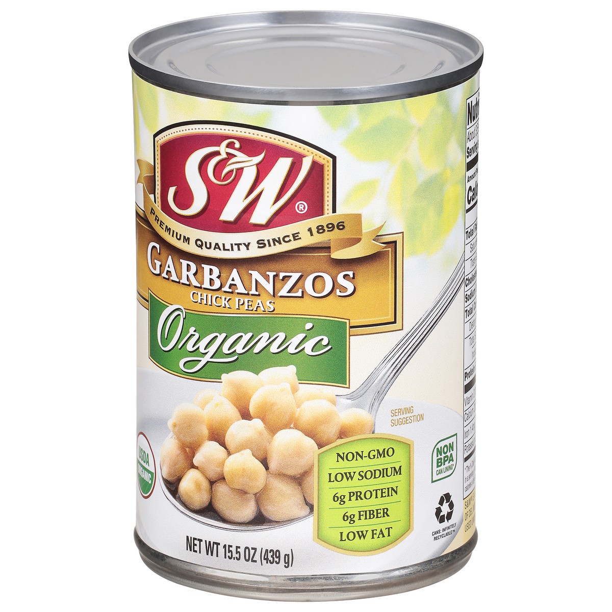 slide 8 of 11, S&W Organic Chick Peas Garbanzos 15.5 oz, 15.5 oz