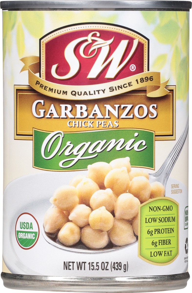 slide 2 of 11, S&W Organic Chick Peas Garbanzos 15.5 oz, 15.5 oz