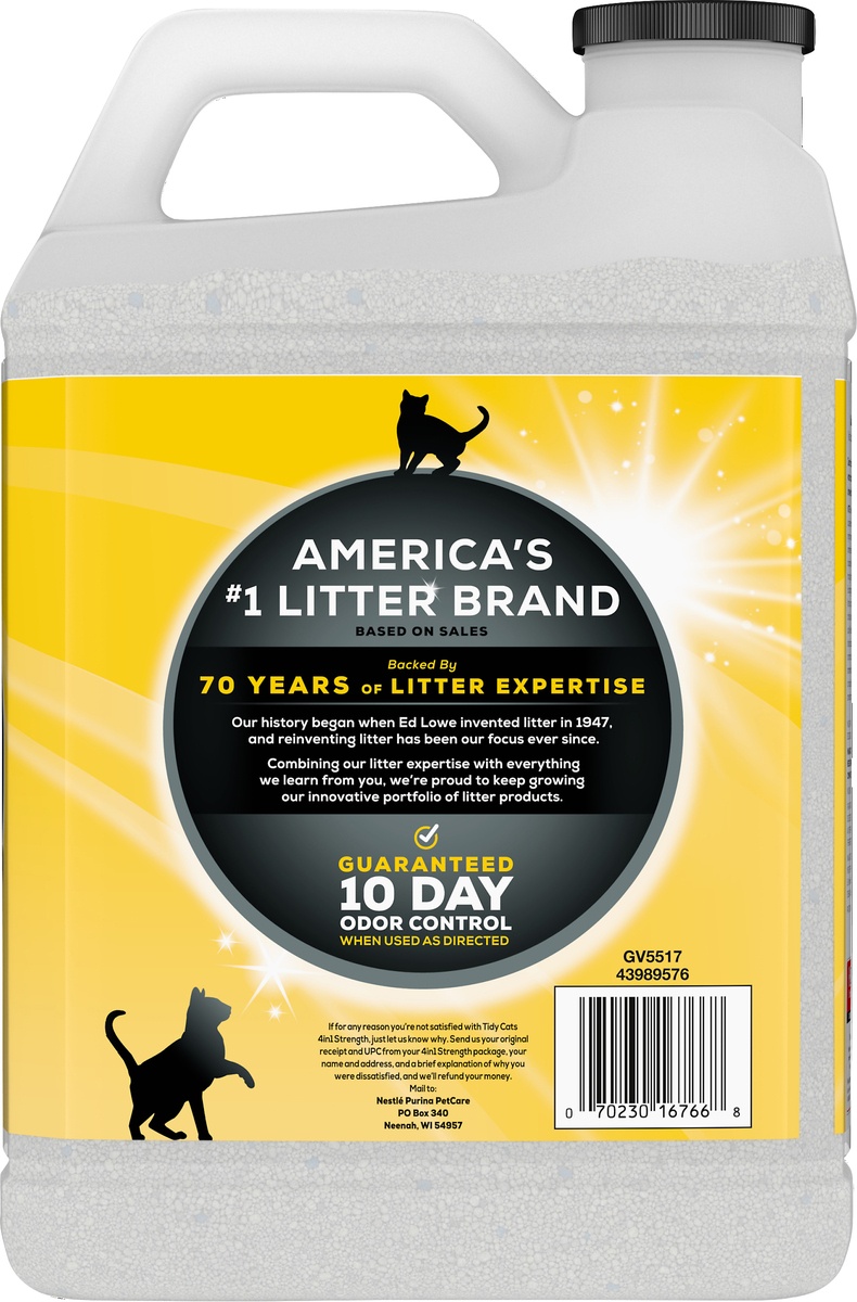 slide 7 of 7, Tidy Cats Clumping Litter 4-in-1 Strength for Multiple Cats, 20 lb