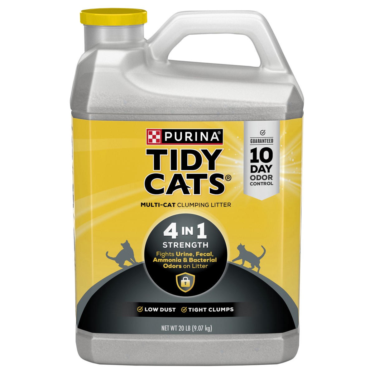 slide 1 of 9, Tidy Cats Purina Tidy Cats Clumping Cat Litter, 4-in-1 Strength Multi Cat Litter - 20 lb. Jug, 20 lb
