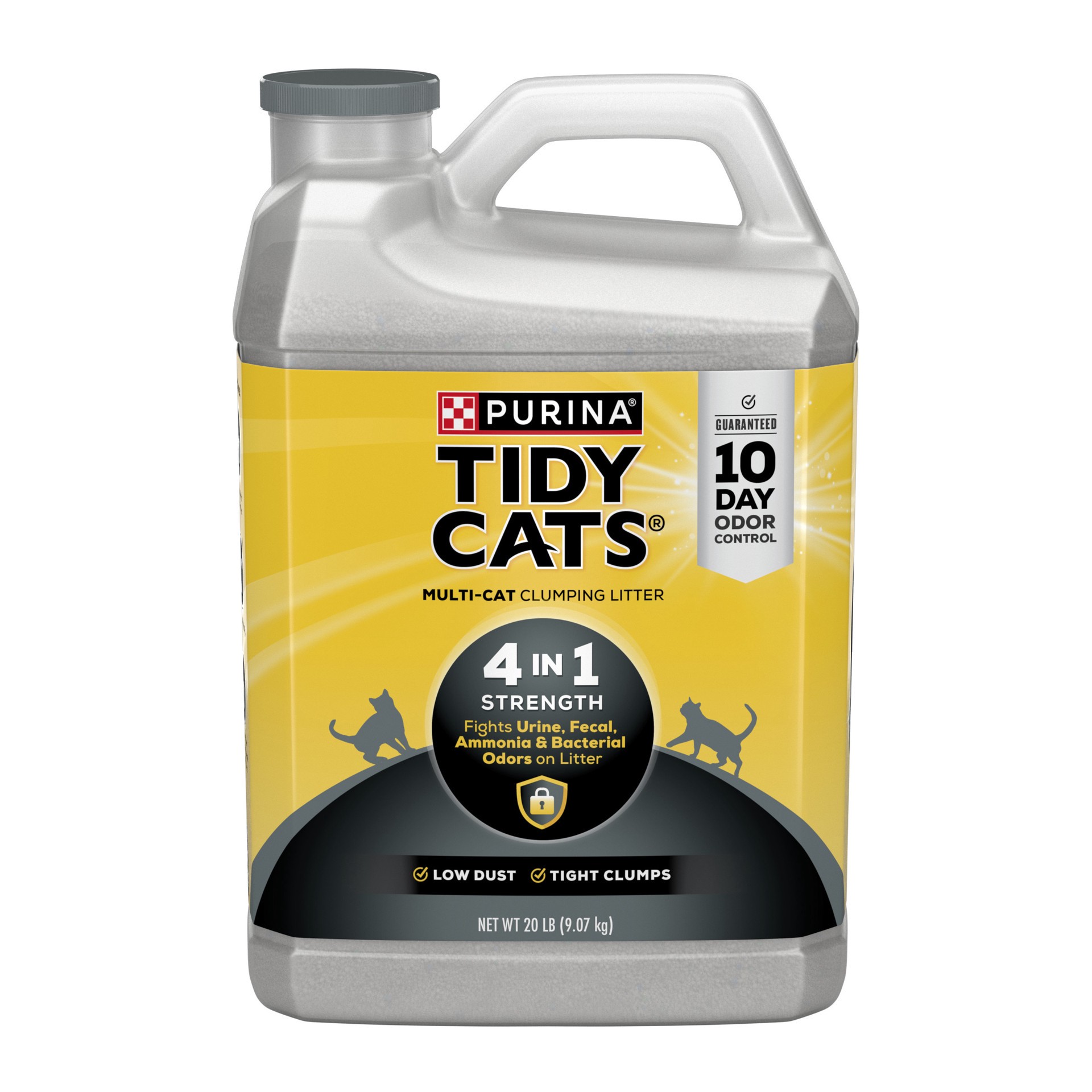 slide 1 of 9, Purina Tidy Cats Clumping Cat Litter, 4-1 Strength Multi Cat Litter, 20 lb