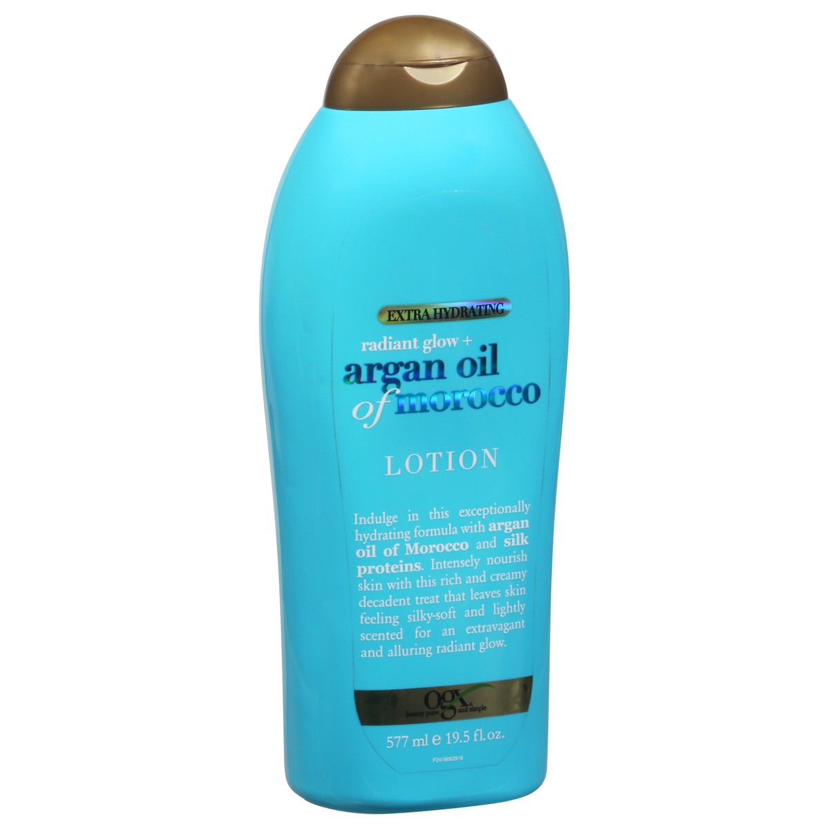 slide 4 of 9, OGX Radiant Glow + Argan Oil of Morocco Extra Hydrating Body Lotion for Dry Skin, Nourishing Creamy Body & Hand Cream for Silky Soft Skin, Paraben-Free, Sulfated-Surfactants Free, 19.5 Ounce, 19.50 fl oz