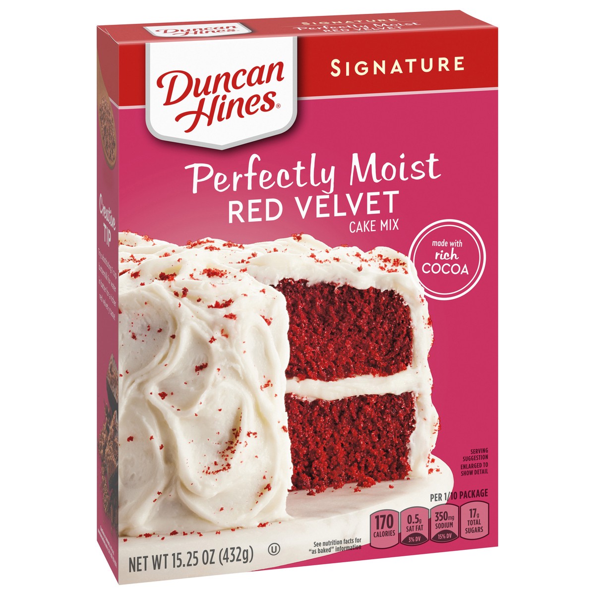 slide 4 of 9, Duncan Hines Signature Perfectly Moist Red Velvet Cake Mix 15.25 oz, 15.25 oz