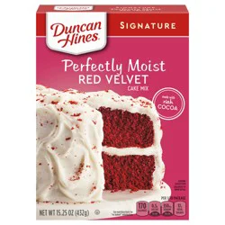 Duncan Hines Perfectly Moist Red Velvet Cake Mix, 15.25 oz