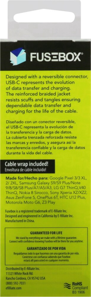 slide 2 of 2, Fusebox Usb-C To A, 4 ft