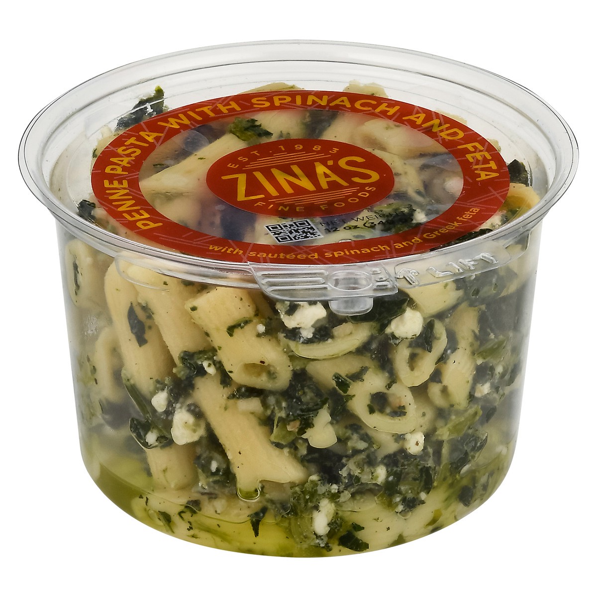 slide 2 of 9, Zina's Penne Pasta with Spinach and Feta 12 oz, 12 oz