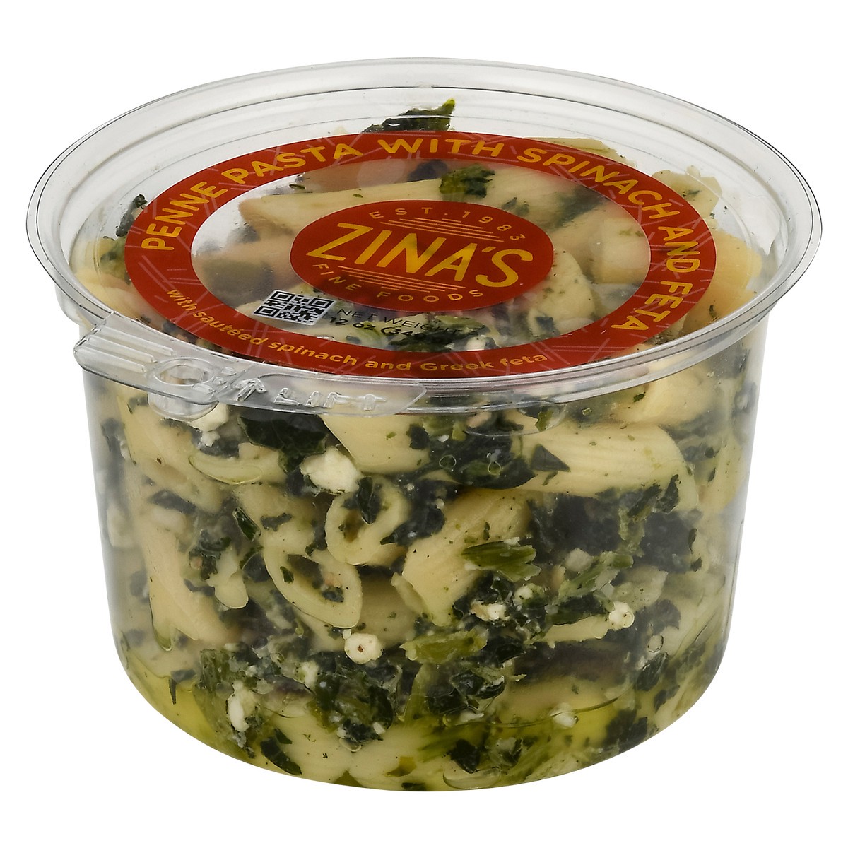 slide 3 of 9, Zina's Penne Pasta with Spinach and Feta 12 oz, 12 oz