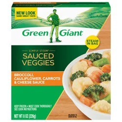 Green Giant Simply Steam Broccoli, Cauliflower, Carrots & Cheese Sauce 8 oz