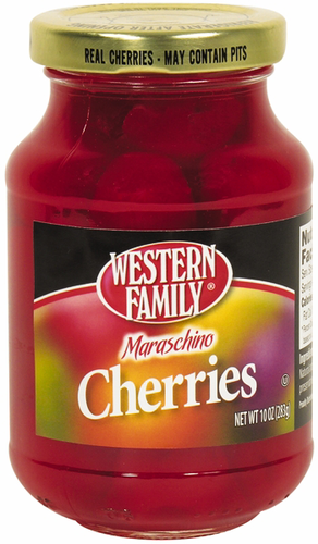 slide 1 of 1, Western Family Marachino Red Cherries, 10 oz