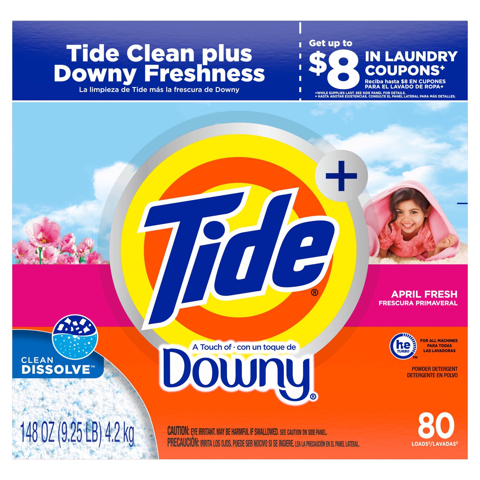 slide 1 of 41, Tide with Downy Powder Laundry Detergent - 148oz, 148 oz