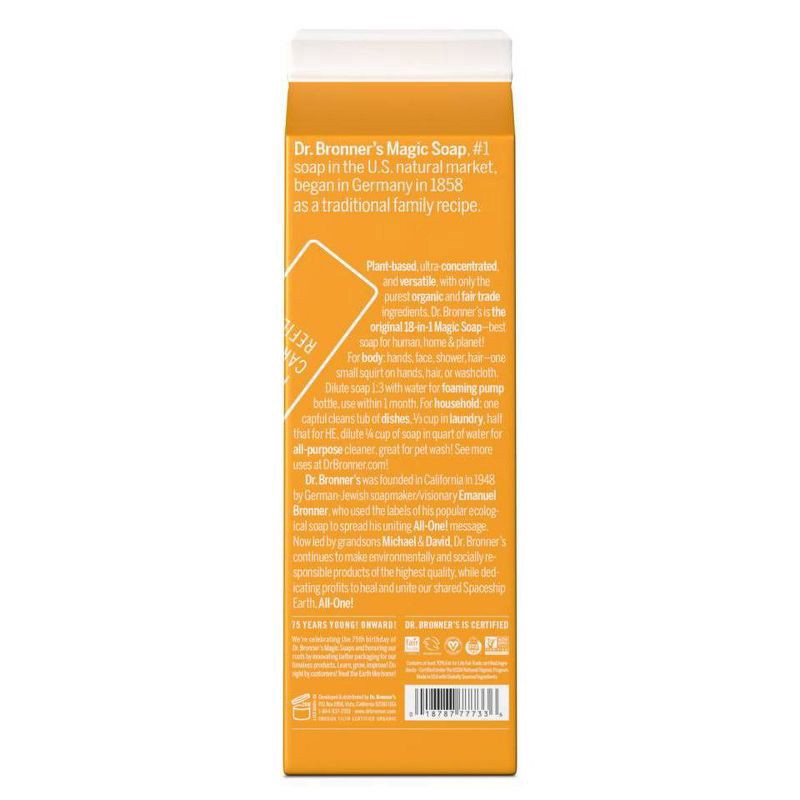 slide 5 of 9, Dr. Bronner's Pure-Castile 18-In-1 Refill Hemp Citrus Soap 32 fl oz, 32 fl oz