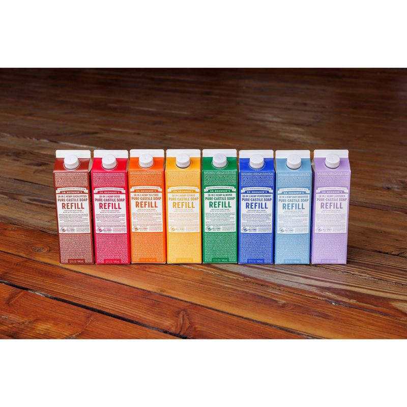 slide 8 of 9, Dr. Bronner's Pure-Castile 18-In-1 Refill Hemp Citrus Soap 32 fl oz, 32 fl oz