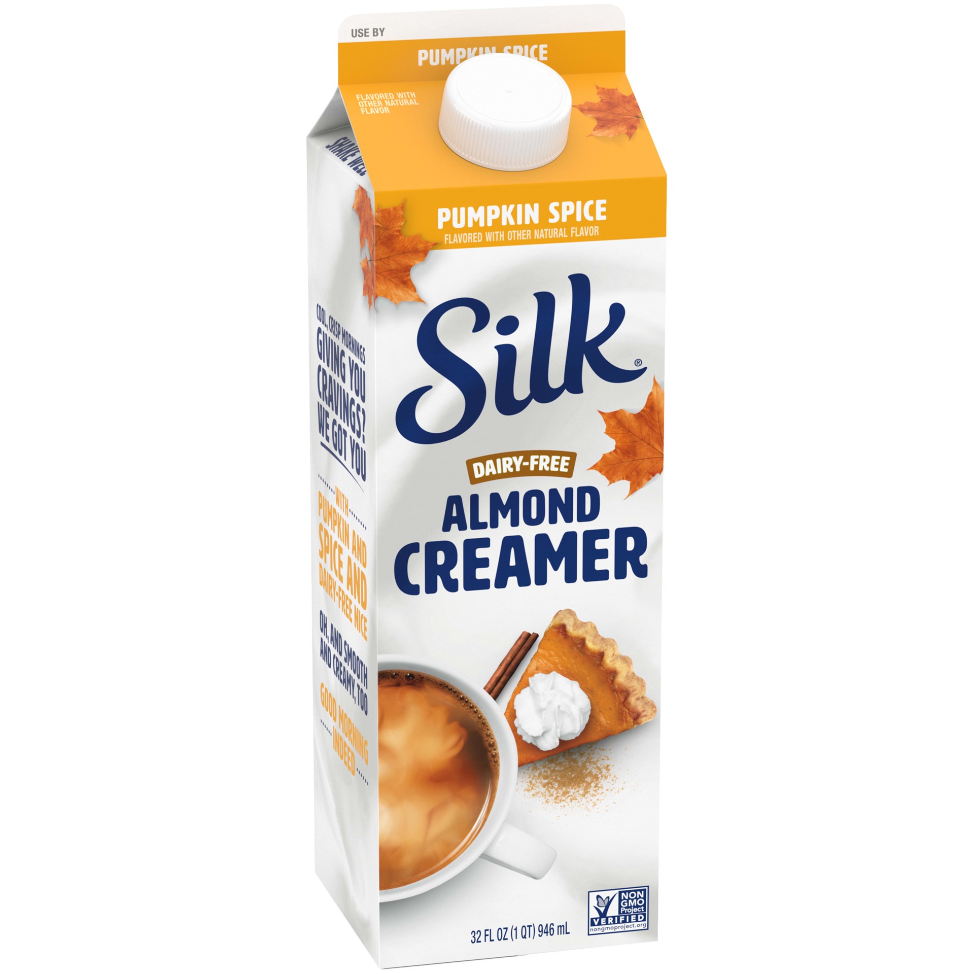 slide 3 of 5, Silk Pumpkin Spice Almond Milk Coffee Creamer, 32 oz., 32 fl oz