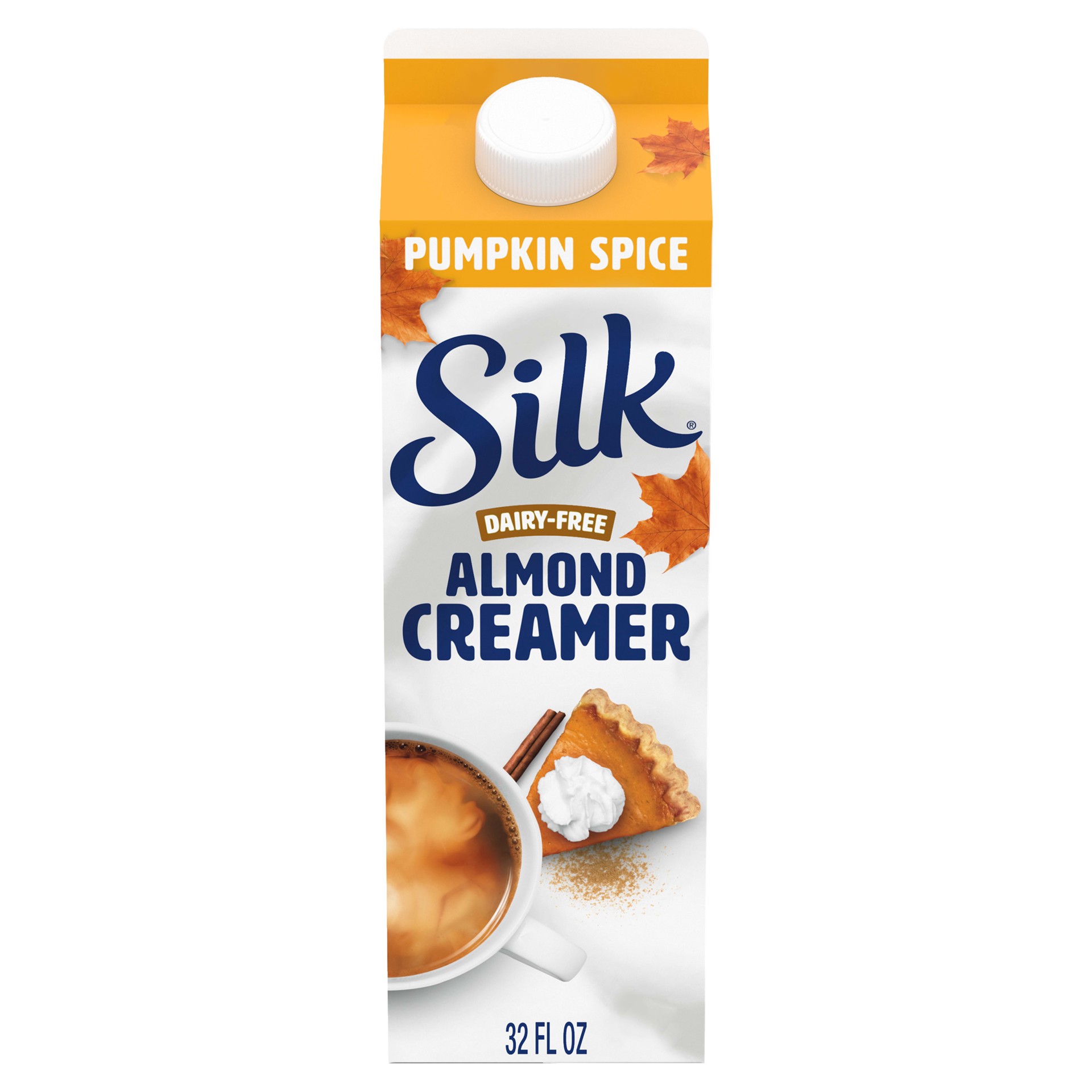 slide 1 of 5, Silk Pumpkin Spice Almond Milk Coffee Creamer, 32 oz., 32 fl oz