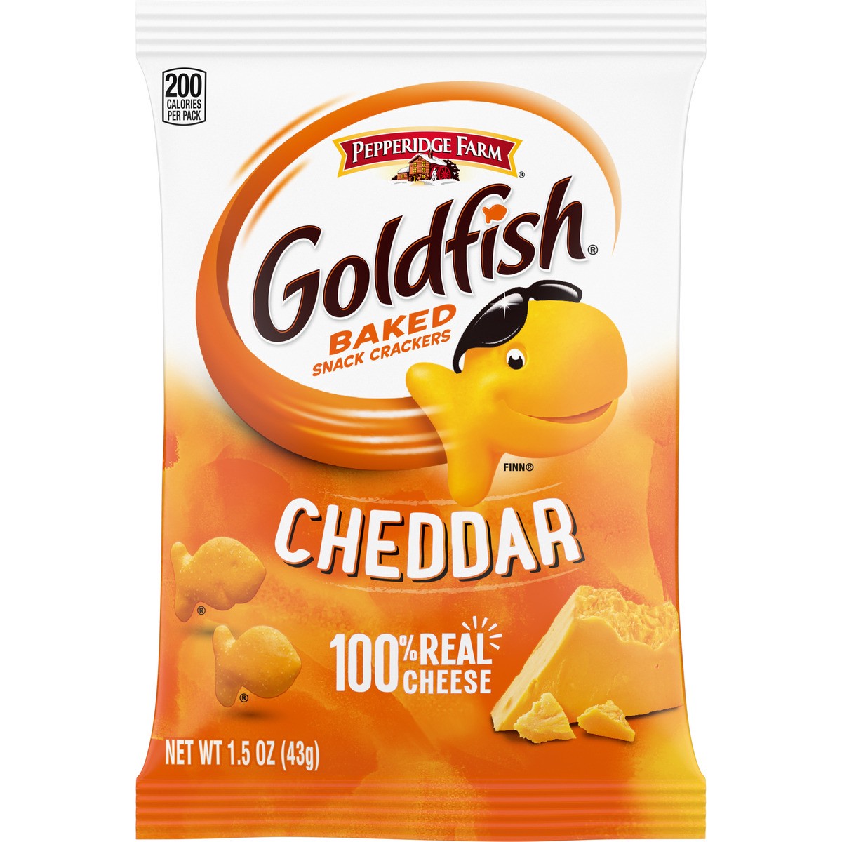 slide 1 of 11, Pepperidge Farm Goldfish Cheddar Baked Snack Crackers Single Serve, 11 oz