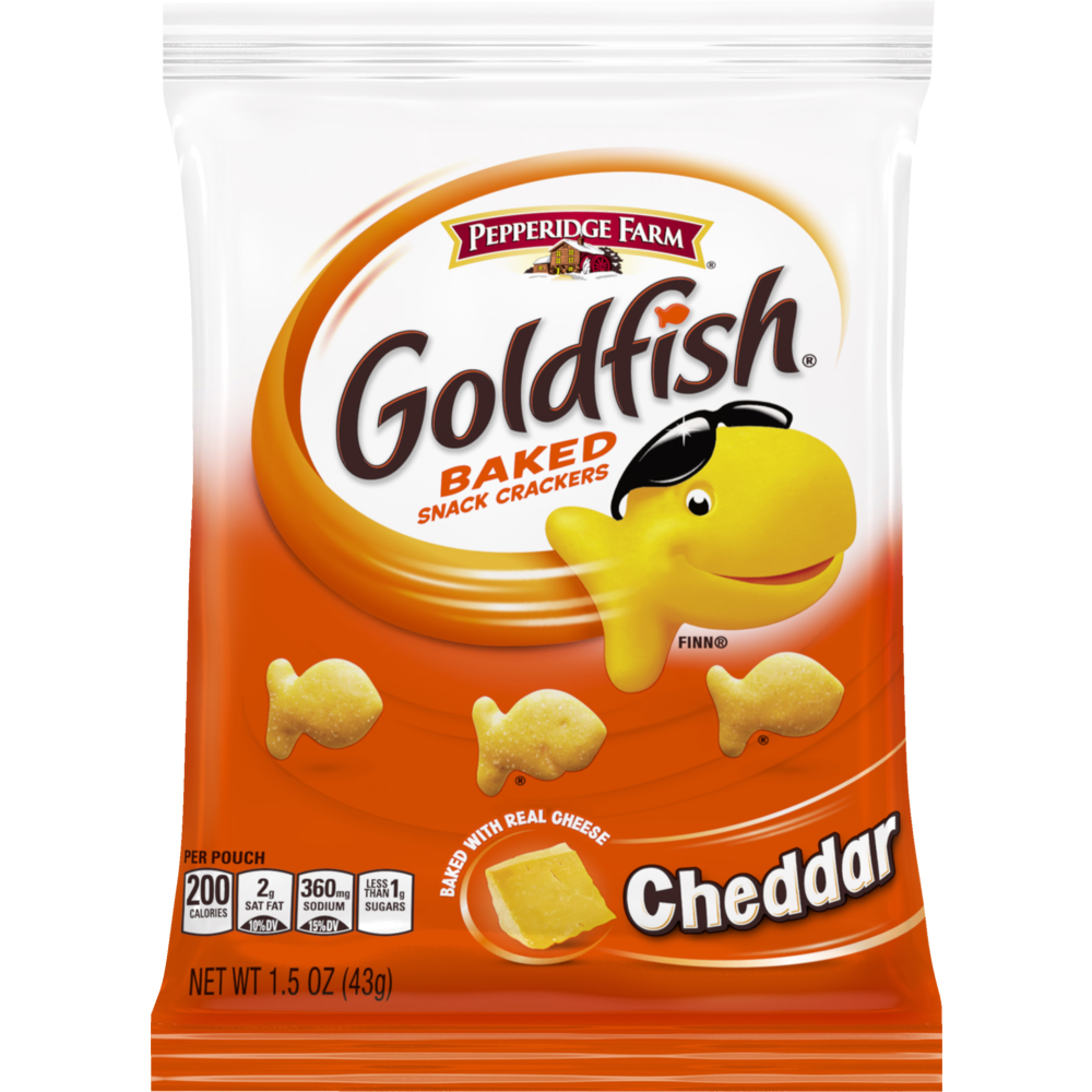 slide 1 of 1, Pepperidge Farm Goldfish Cheddar Baked Snack Crackers Single Serve, 11 oz