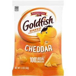 Pepperidge Farm Goldfish Cheddar Baked Snack Crackers Single Serve