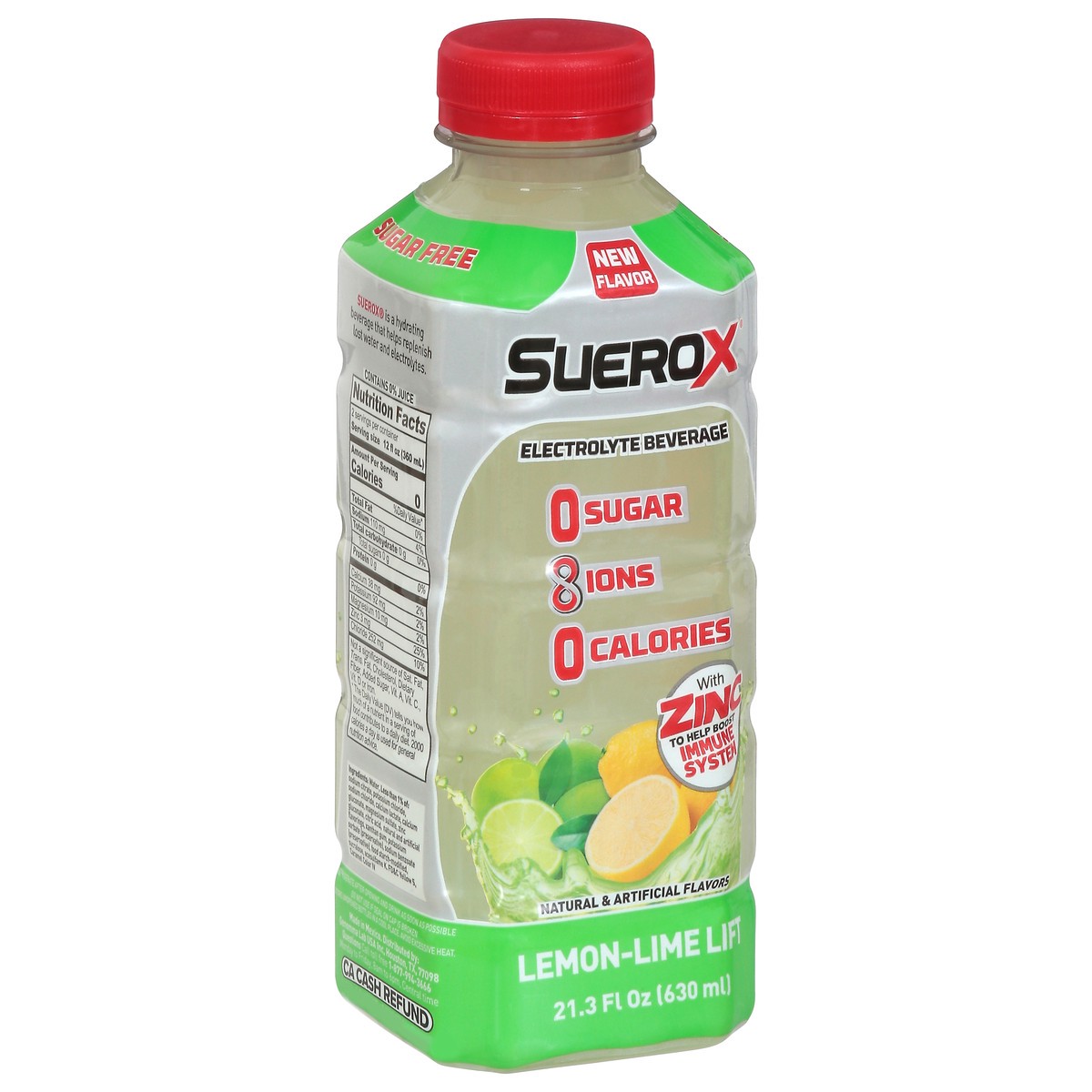 slide 2 of 9, SueroX Lemon-Lime Lift Electrolyte Beverage 21.3 fl oz, 21.30 fl oz