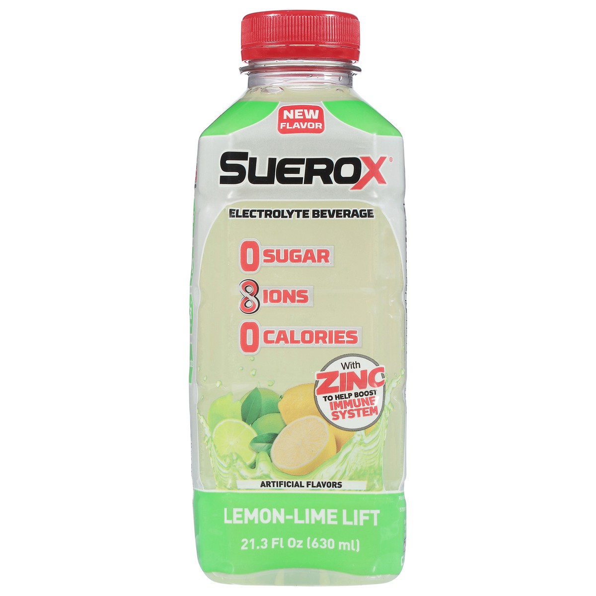 slide 1 of 9, SueroX Lemon-Lime Lift Electrolyte Beverage 21.3 fl oz, 21.30 fl oz