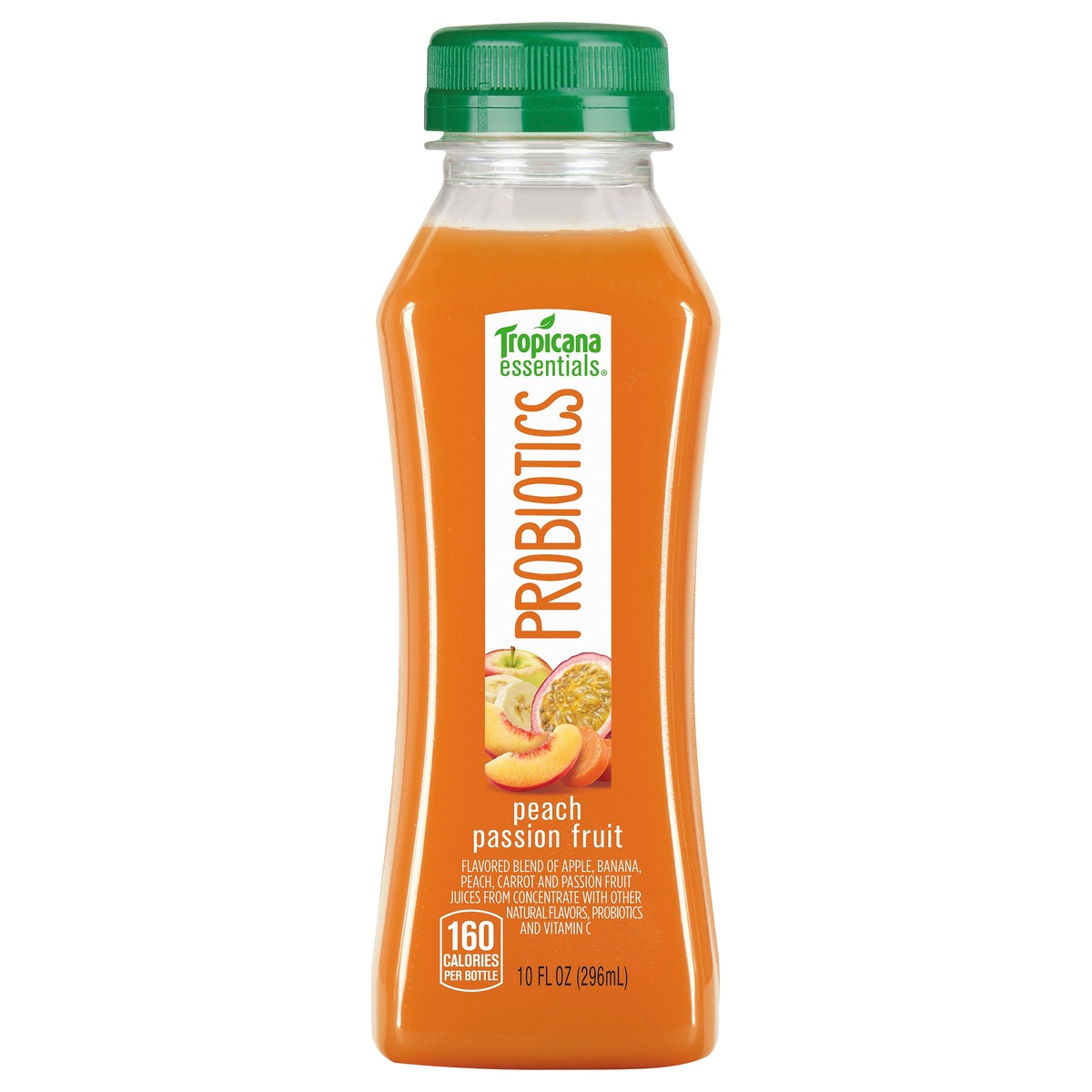 slide 1 of 3, Tropicana Essentials Probiotics Peach Passion Fruit Juice, 10 fl oz