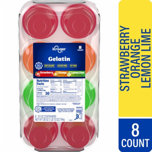 slide 1 of 1, Kroger® Gelatin Cups, 8 ct / 3.25 oz