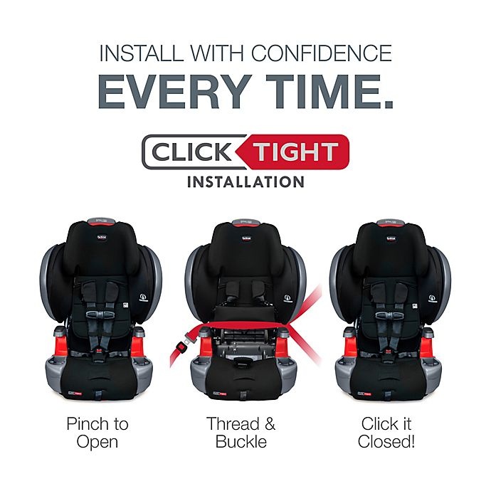 slide 6 of 13, Britax Grow With You ClickTight Plus SafeWash Harness-2-Booster Seat - Jet, 1 ct