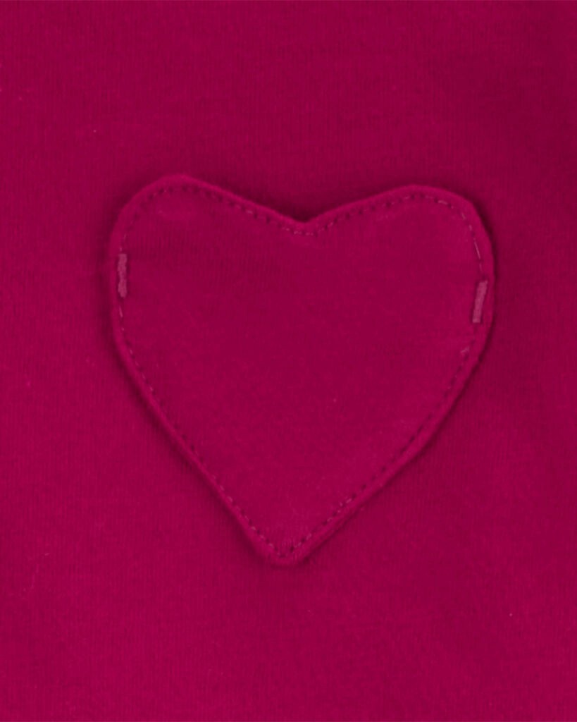 slide 2 of 2, Carter's Toddler Heart Pocket Jersey Tee Pink 4T, 1 ct