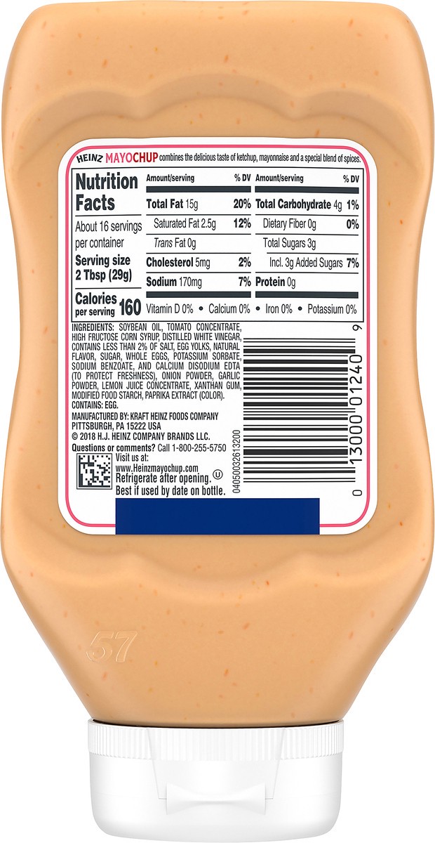 slide 10 of 10, Heinz Mayochup Mayonnaise & Ketchup Sauce, 16.5 oz Bottle, 16.5 oz