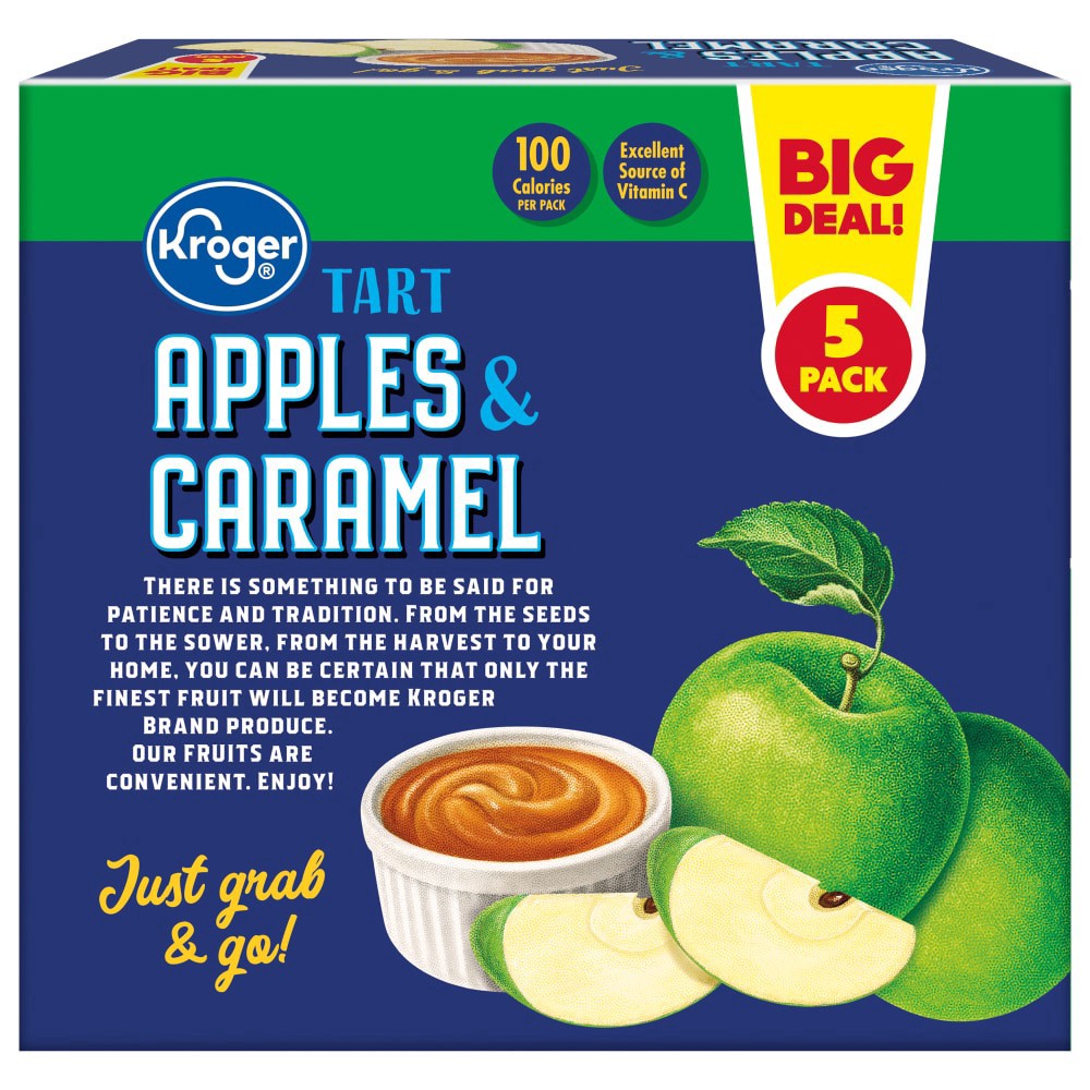 slide 3 of 3, Kroger Tart Apples & Caramel Snack Tray Pack, 5 ct