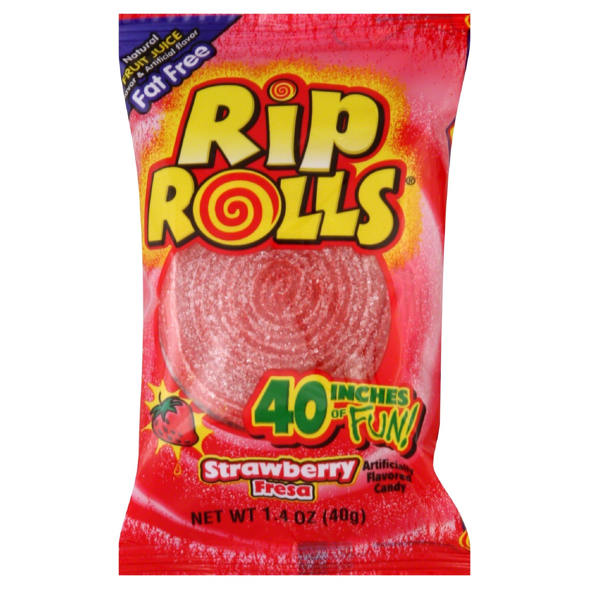 slide 1 of 1, Rip Rolls Candy, Strawberry, 1.4 oz