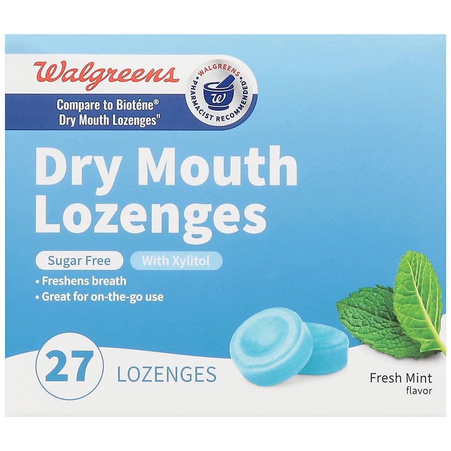 slide 1 of 5, Walgreens Dry Mouth Lozenges Fresh Mint, 27 ct