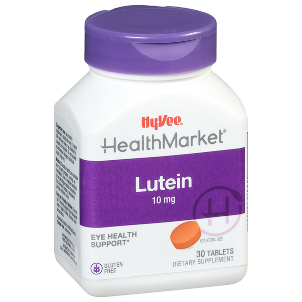 slide 1 of 1, Hy-Vee Healthmarket Lutein 10Mg Tablets, 30 ct