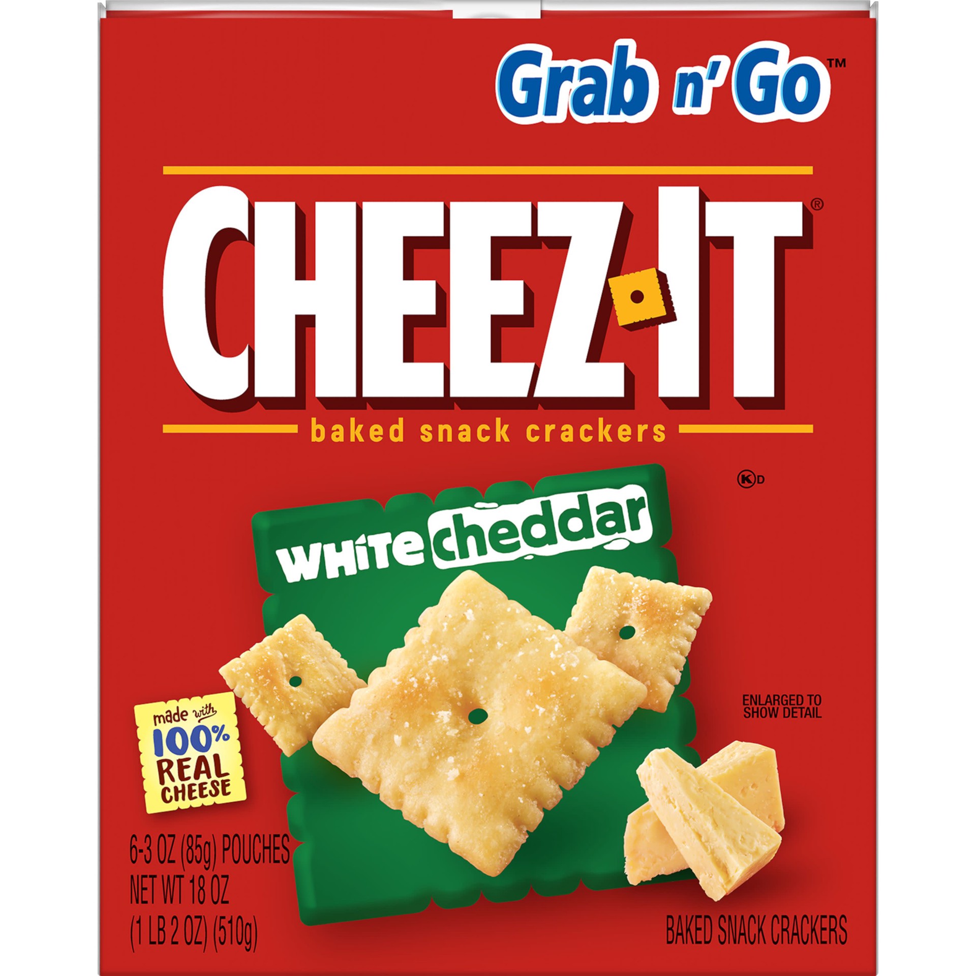 slide 5 of 5, Cheez-It Grab n' Go 6 Pack White Cheddar Baked Snack Crackers 6 ea, 6 ct