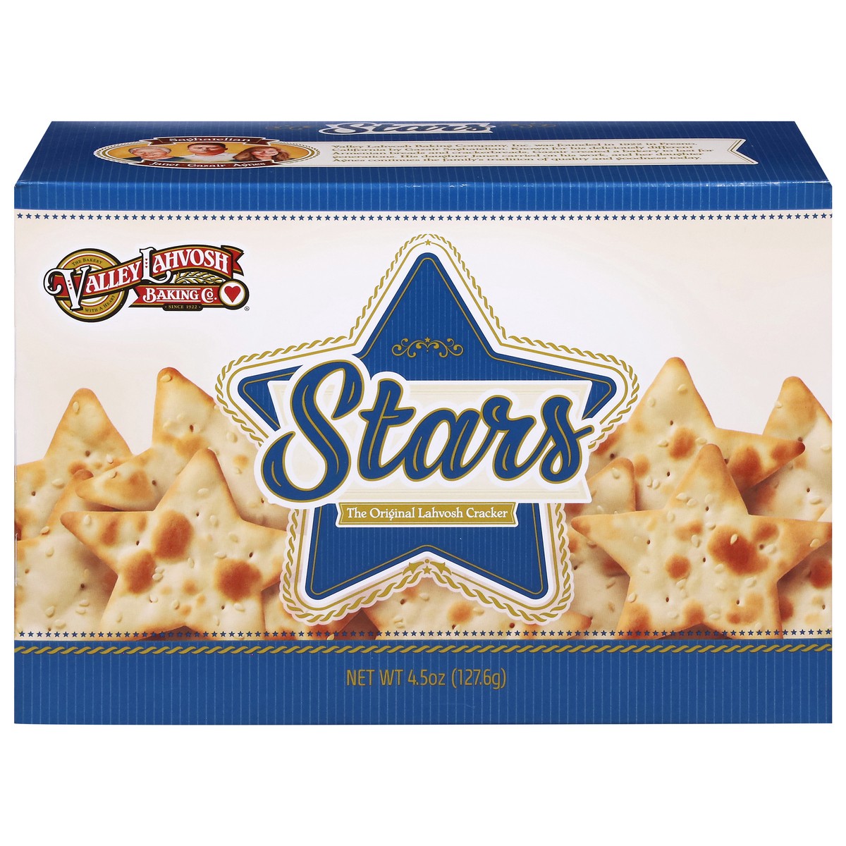 slide 1 of 1, Valley Lahvosh Baking Co. Stars Crackers 4.5 oz, 4.5 oz