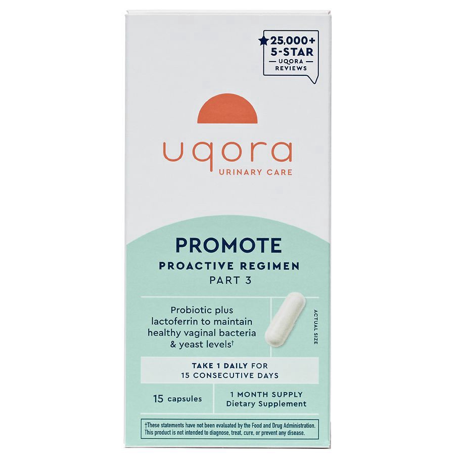 slide 1 of 5, Uqora Promote Vaginal Probiotic 15 Capsules, 15 ct