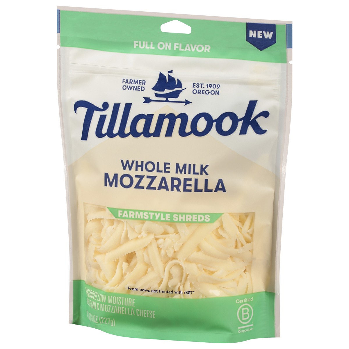 slide 2 of 13, Tillamook Farmstyle Shreds Whole Milk Mozzarella Cheese 8 oz, 8 oz