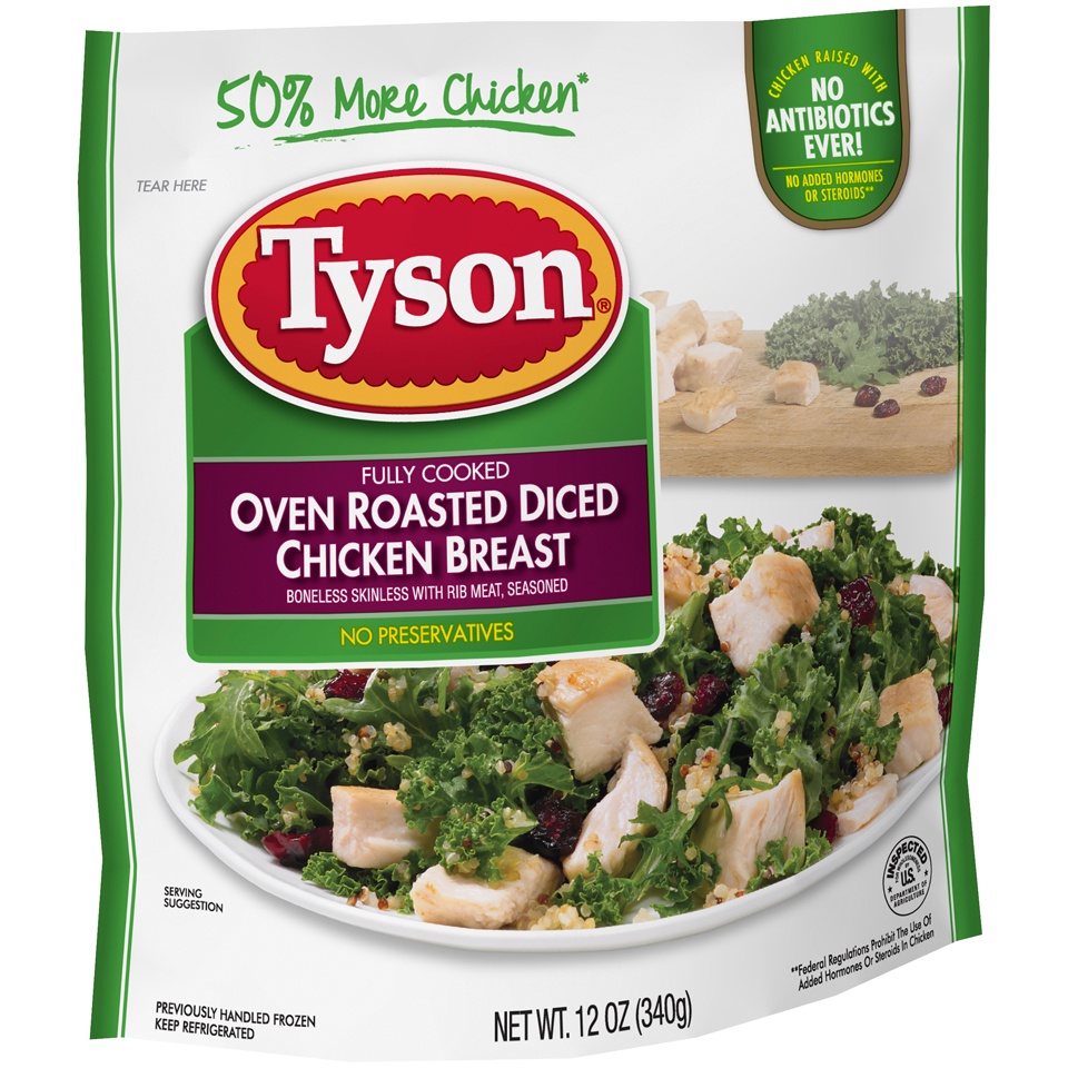Tyson Fully Cooked Oven Roasted Diced Chicken Breast 12 oz | Shipt