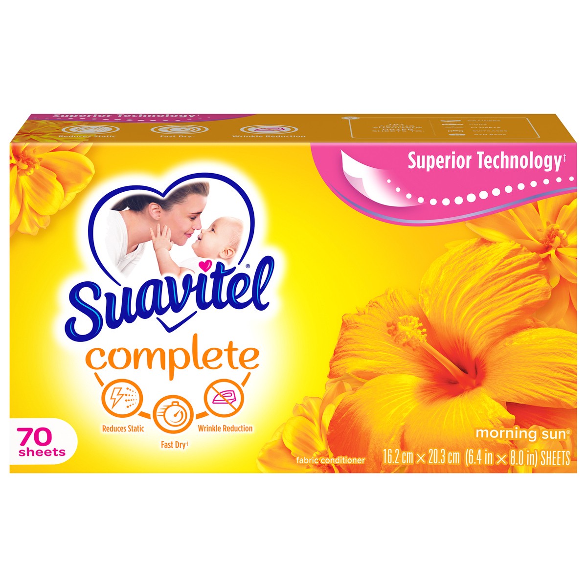 slide 1 of 10, Suavitel Complete Fabric Softener Dryer Sheets, Morning Sun - 70 Count, 70 ct